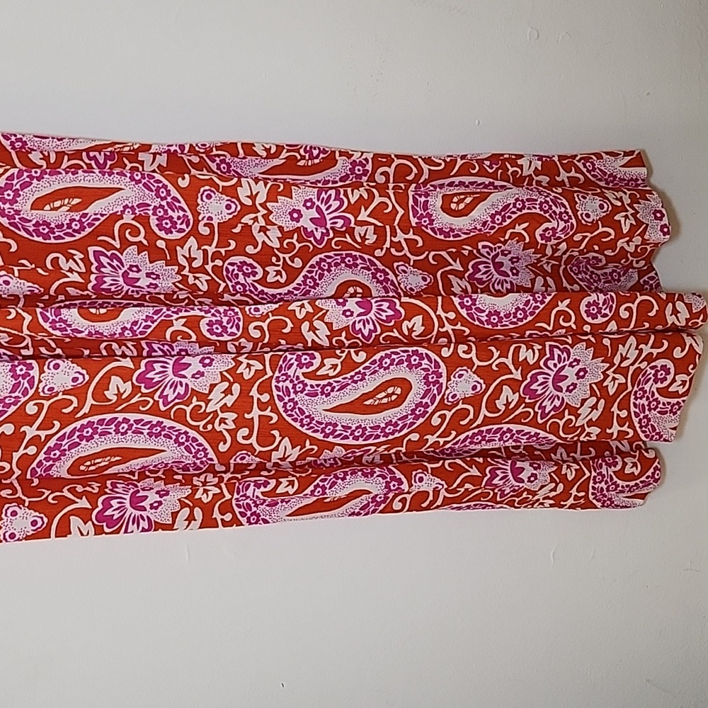 Boden Paisley Off-Shoulder Jumpsuit - Red and White Sz 8 - Picture 13 of 16